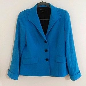 Lafayette 148 Button Front Blazer 100% Virgin Wool Vintage